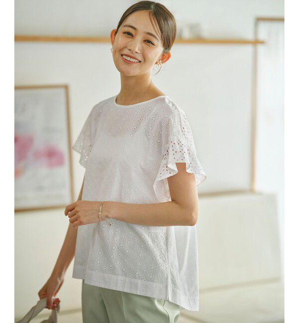 組曲「【洗える】エンブロイダリーレース チュニックブラウス」|シャツ・ブラウス|