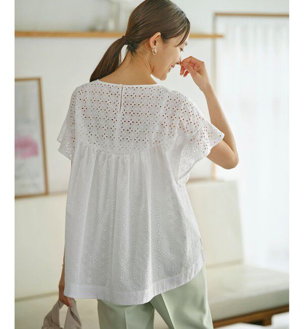 組曲「【洗える】エンブロイダリーレース チュニックブラウス」|シャツ・ブラウス|
