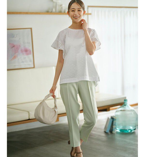 組曲「【洗える】エンブロイダリーレース チュニックブラウス」|シャツ・ブラウス|