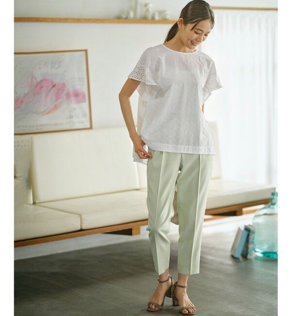 組曲「【洗える】エンブロイダリーレース チュニックブラウス」|シャツ・ブラウス|