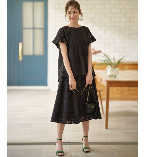 組曲「【洗える】エンブロイダリーレース チュニックブラウス」|シャツ・ブラウス|