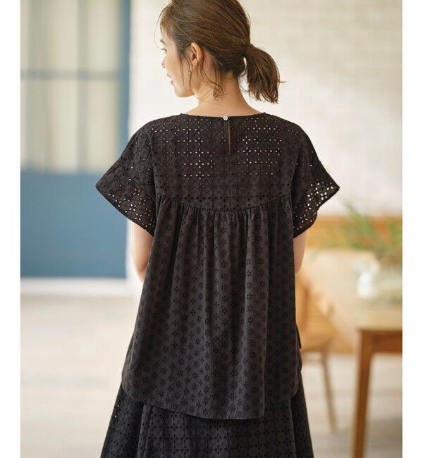 組曲「【洗える】エンブロイダリーレース チュニックブラウス」|シャツ・ブラウス|