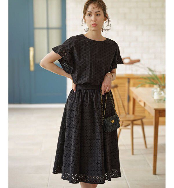 組曲「【洗える】エンブロイダリーレース チュニックブラウス」|シャツ・ブラウス|