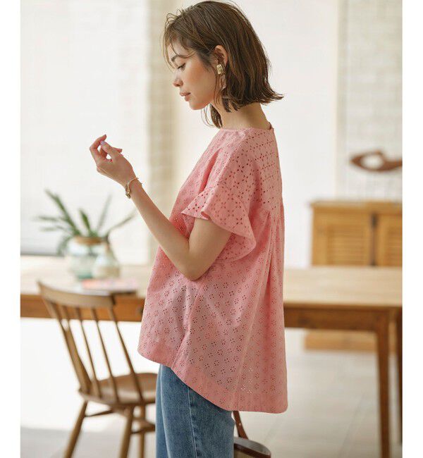 組曲「【洗える】エンブロイダリーレース チュニックブラウス」|シャツ・ブラウス|