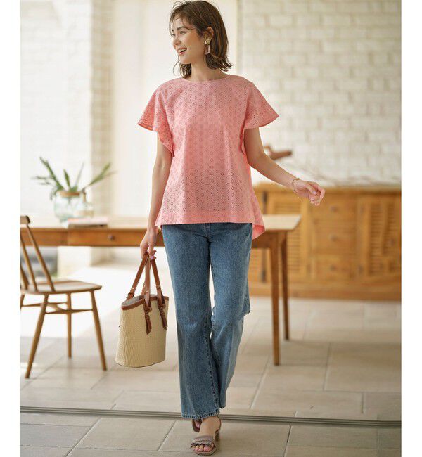 組曲「【洗える】エンブロイダリーレース チュニックブラウス」|シャツ・ブラウス|