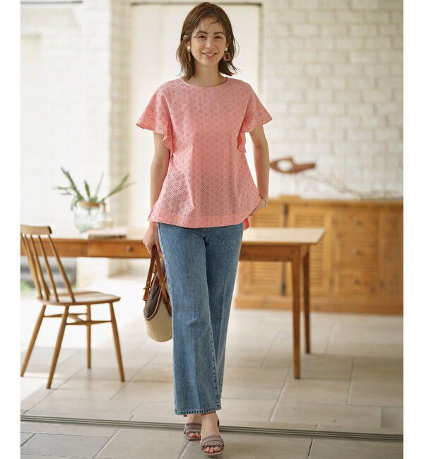 組曲「【洗える】エンブロイダリーレース チュニックブラウス」|シャツ・ブラウス|