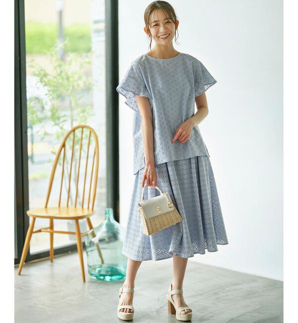 組曲「【洗える】エンブロイダリーレース チュニックブラウス」|シャツ・ブラウス|