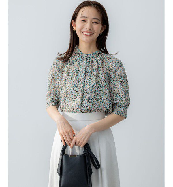 組曲「ミニフラワープリント ブラウス」|シャツ・ブラウス|ピンク系5