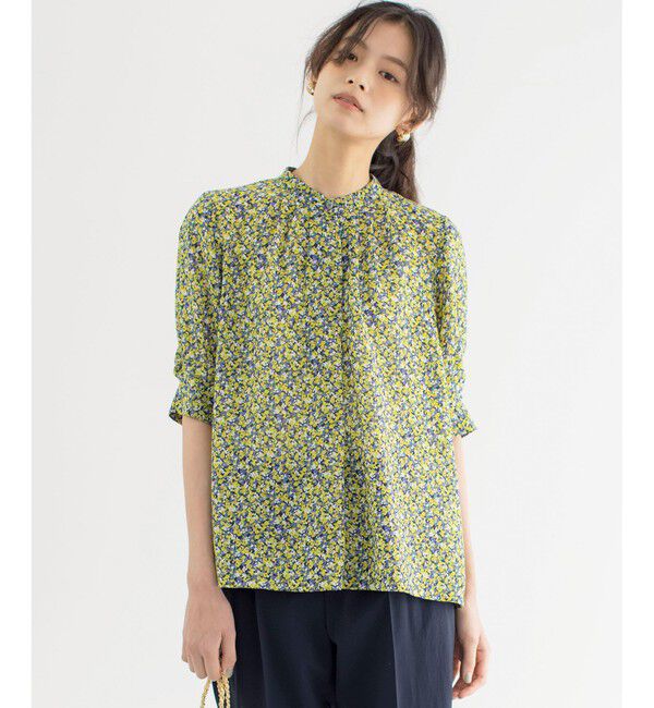 組曲「ミニフラワープリント ブラウス」|シャツ・ブラウス|イエロー系5