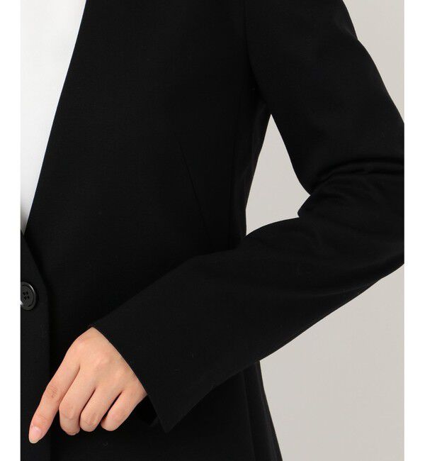 自由区「【Sサイズ有】360&deg;FREE ウォッシャブルノーカラー ジャケット」|ノーカラージャケット|