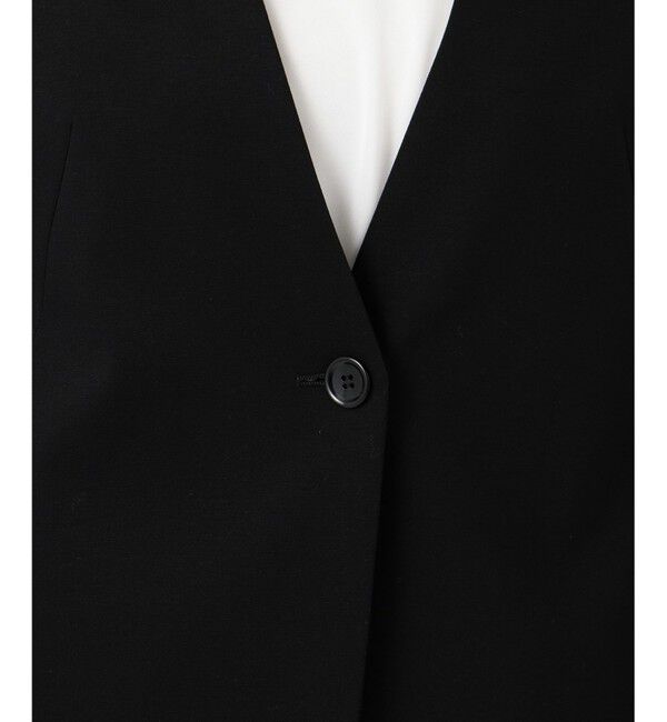 自由区「【Sサイズ有】360&deg;FREE ウォッシャブルノーカラー ジャケット」|ノーカラージャケット|