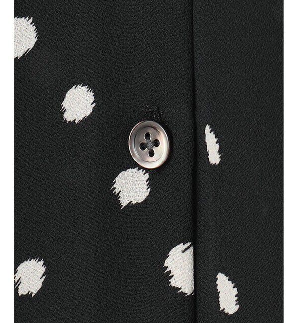 自由区「【セットアップ可】ドットプリント ボウタイブラウス」|シャツ・ブラウス|