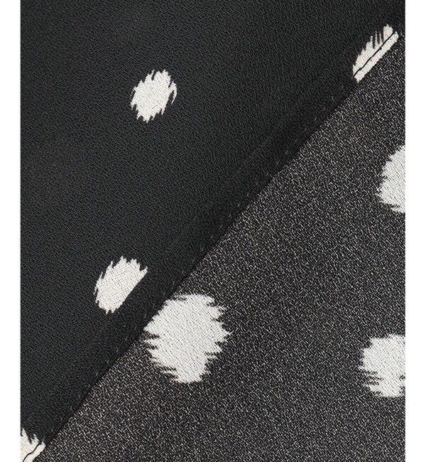 自由区「【セットアップ可】ドットプリント ボウタイブラウス」|シャツ・ブラウス|