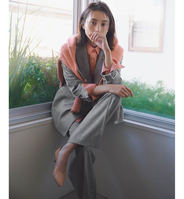 23区「【セットアップ対応/洗える】スラブツイードストレッチ ワイド パンツ」|その他|