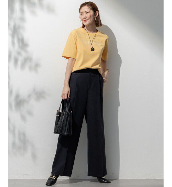 23区「【セットアップ対応/洗える】スラブツイードストレッチ ワイド パンツ」|その他|