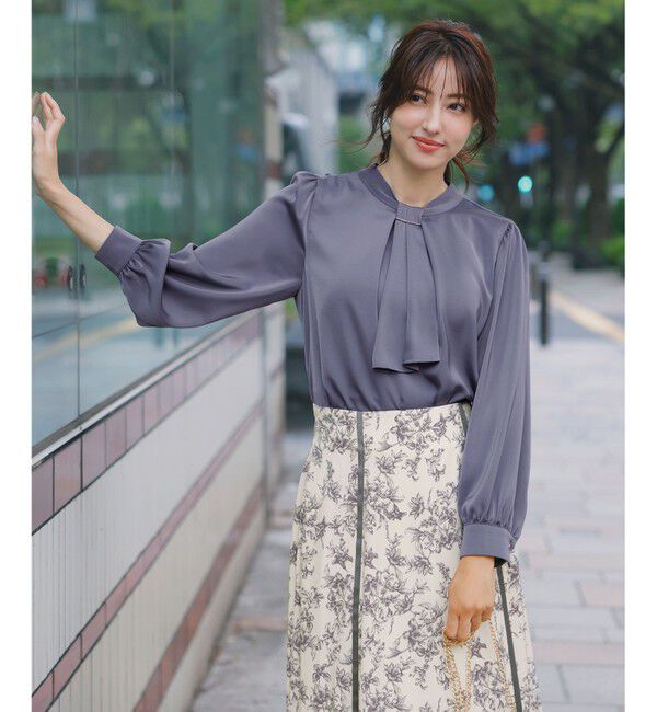 ANY SIS「【洗える】4WAYボウタイ ブラウス」|シャツ・ブラウス|ブルー系