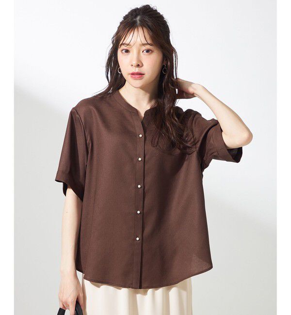 ANY SIS「【接触冷感・UVカット・速乾】スムージーポリエステル 2WAY ブラウス」|シャツ・ブラウス|【WEB限定】ﾌ