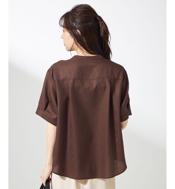 ANY SIS「【接触冷感・UVカット・速乾】スムージーポリエステル 2WAY ブラウス」|シャツ・ブラウス|