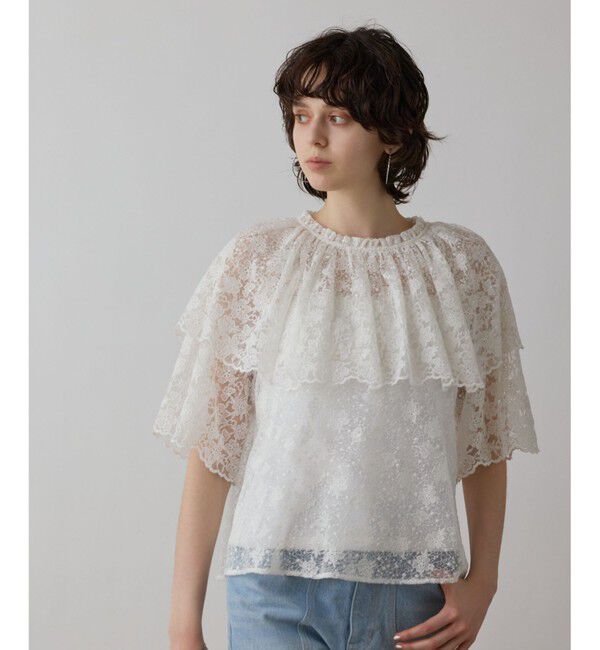 GRACE CONTINENTAL「レースケープブラウス」|シャツ・ブラウス|キナリ