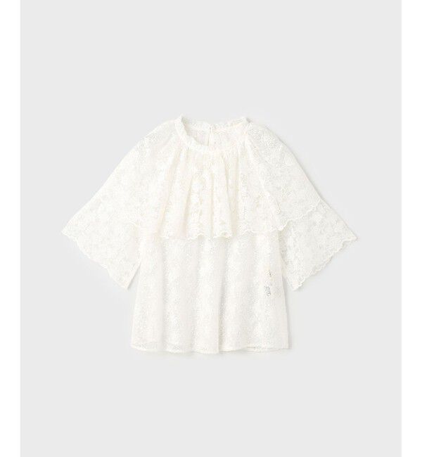 GRACE CONTINENTAL「レースケープブラウス」|シャツ・ブラウス|