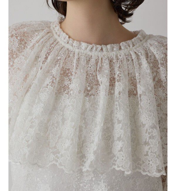 GRACE CONTINENTAL「レースケープブラウス」|シャツ・ブラウス|