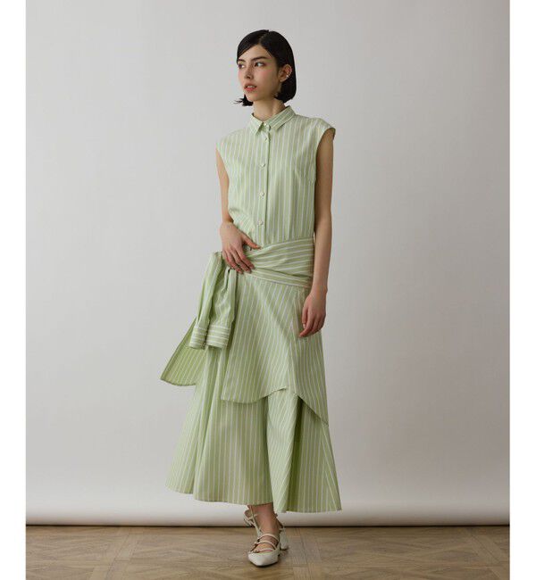 Diagram「ストライプシャツワンピース」|ワンピース|グリーン