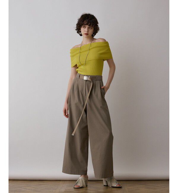 Diagram「ストレッチワイドパンツ」|その他|カーキ