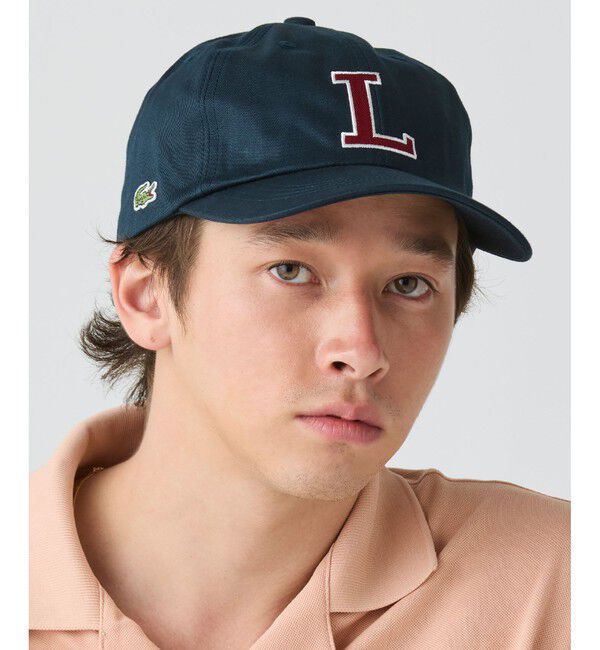 LACOSTE「コットンツイルLロゴキャップ」|キャップ・キャスケット|ネイビー