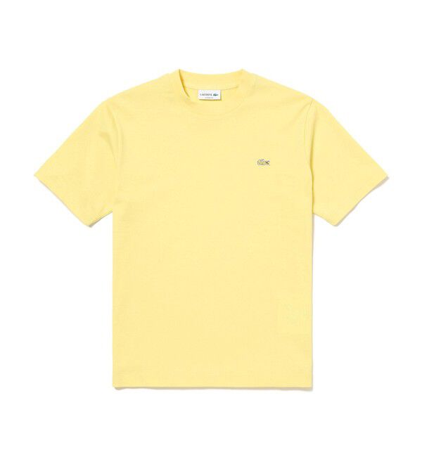 LACOSTE「アウトラインクロッククルーネック半袖Tシャツ」|Tシャツ・カットソー|ペールイエロー