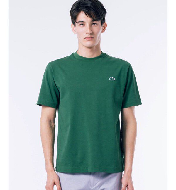 LACOSTE「アウトラインクロッククルーネック半袖Tシャツ」|Tシャツ・カットソー|グリーン
