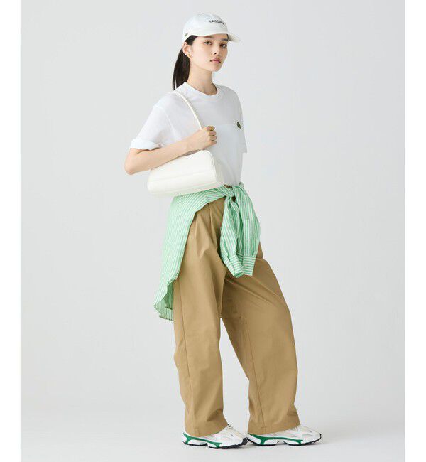 LACOSTE「シェニールワニロゴ オーバーサイズ半袖Tシャツ / ルーズフィットT」|Tシャツ・カットソー|