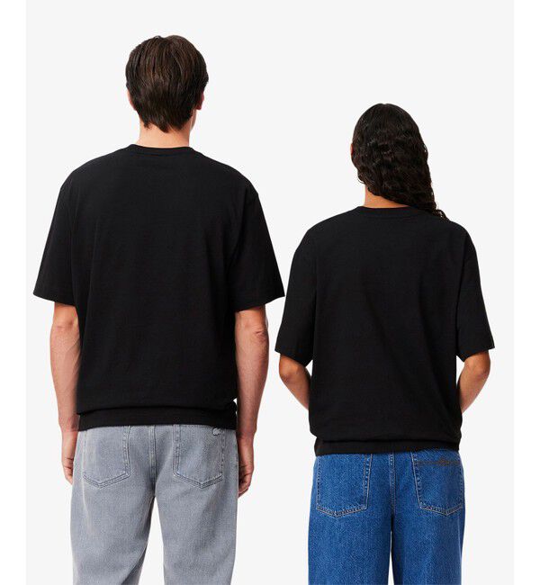 LACOSTE「シェニールワニロゴ オーバーサイズ半袖Tシャツ / ルーズフィットT」|Tシャツ・カットソー|