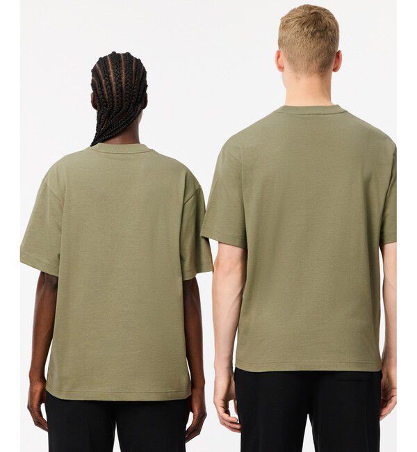 LACOSTE「シェニールワニロゴ オーバーサイズ半袖Tシャツ / ルーズフィットT」|Tシャツ・カットソー|