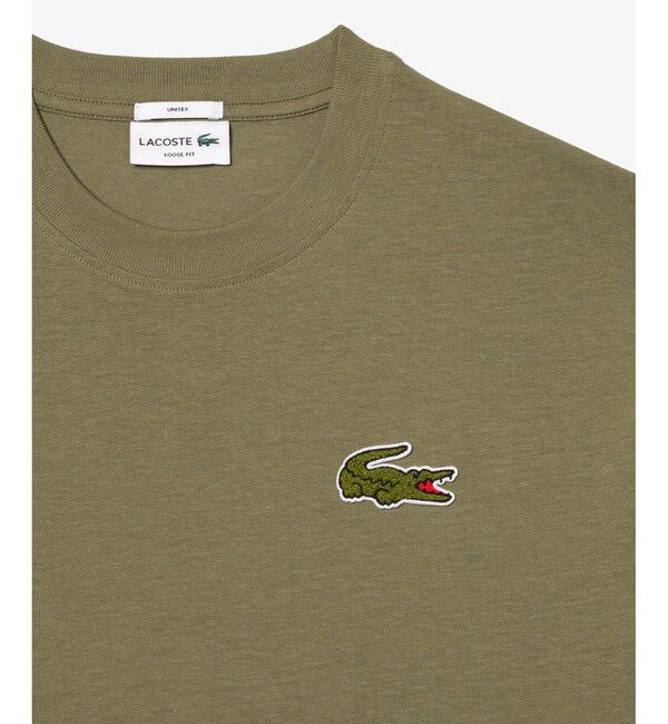 LACOSTE「シェニールワニロゴ オーバーサイズ半袖Tシャツ / ルーズフィットT」|Tシャツ・カットソー|