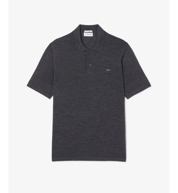 LACOSTE「メリノウール3Dニットポロシャツ」|ニット・セーター|チャコールグレー