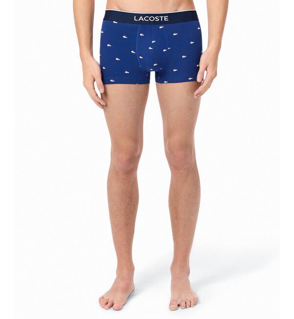 LACOSTE「３パックプリントストレッチコットントランクボクサーショーツ / ボクサーパンツ」|インナー|