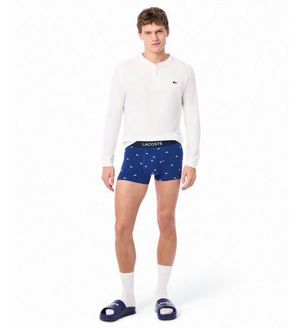 LACOSTE「３パックプリントストレッチコットントランクボクサーショーツ / ボクサーパンツ」|インナー|