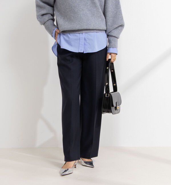 NOLLEY'S sophi「《セットアップ対応》ウール混ウォッシャブルワイドパンツ」|その他|
