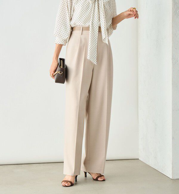 NOLLEY'S sophi「《セットアップ対応》ウール混ウォッシャブルワイドパンツ」|その他|