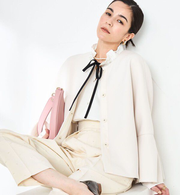 NOLLEY'S「《セットアップ対応》ウォッシャブルドットツッキリツータックテーパードパンツ」|その他|