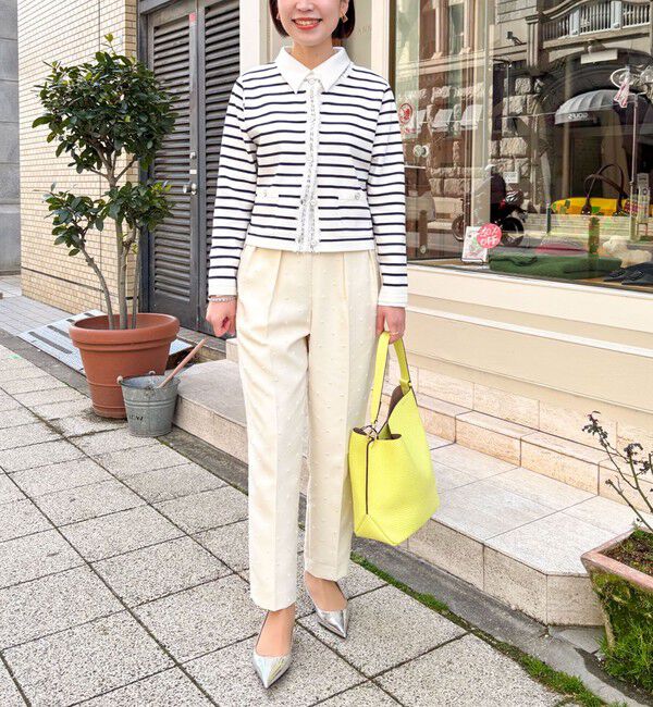 NOLLEY'S「《セットアップ対応》ウォッシャブルドットツッキリツータックテーパードパンツ」|その他|