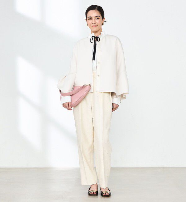 NOLLEY'S「《セットアップ対応》ウォッシャブルドットツッキリツータックテーパードパンツ」|その他|