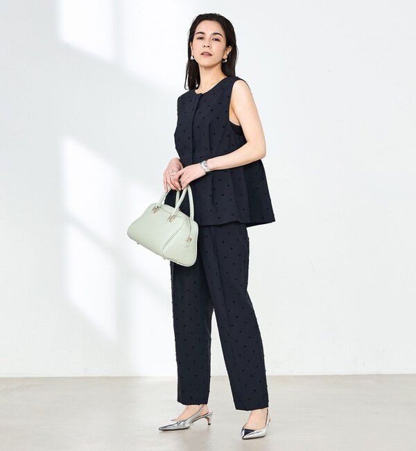 NOLLEY'S「《セットアップ対応》ウォッシャブルドットツッキリツータックテーパードパンツ」|その他|