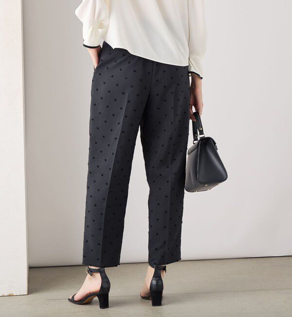 NOLLEY'S「《セットアップ対応》ウォッシャブルドットツッキリツータックテーパードパンツ」|その他|