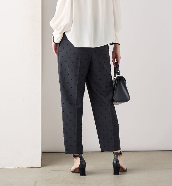 NOLLEY'S「《セットアップ対応》ウォッシャブルドットツッキリツータックテーパードパンツ」|その他|