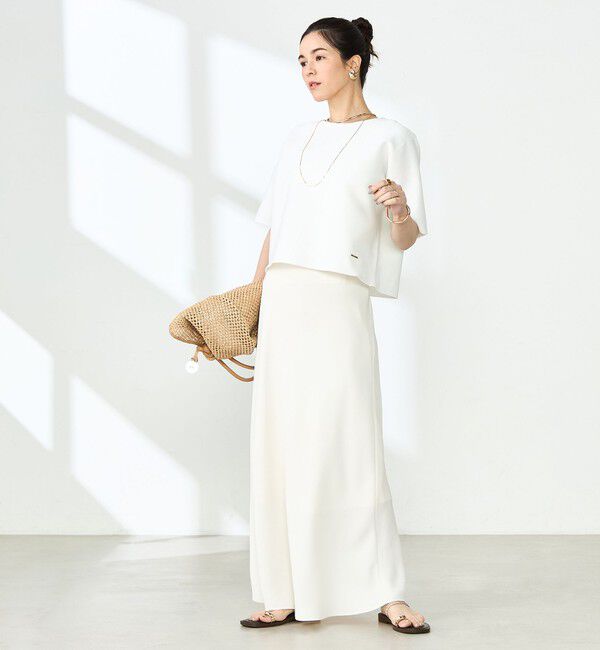 NOLLEY'S「《手洗い可能》ホールガーメントニットTシャツ」|ニット・セーター|