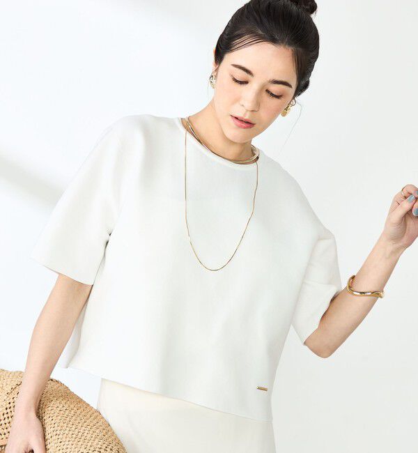 NOLLEY'S「《手洗い可能》ホールガーメントニットTシャツ」|ニット・セーター|