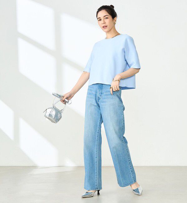 NOLLEY'S「《手洗い可能》ホールガーメントニットTシャツ」|ニット・セーター|