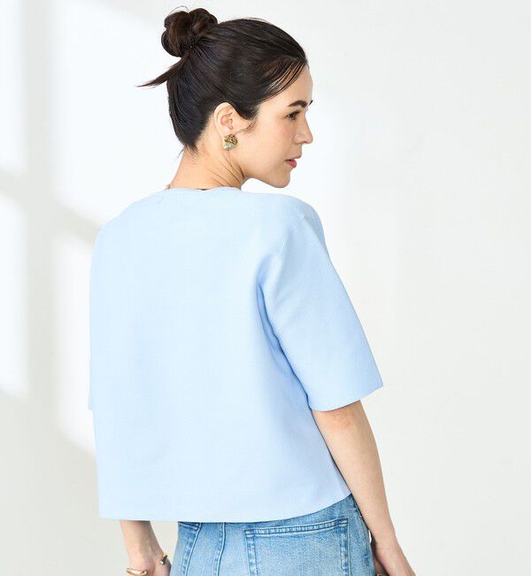 NOLLEY'S「《手洗い可能》ホールガーメントニットTシャツ」|ニット・セーター|