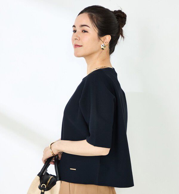 NOLLEY'S「《手洗い可能》ホールガーメントニットTシャツ」|ニット・セーター|